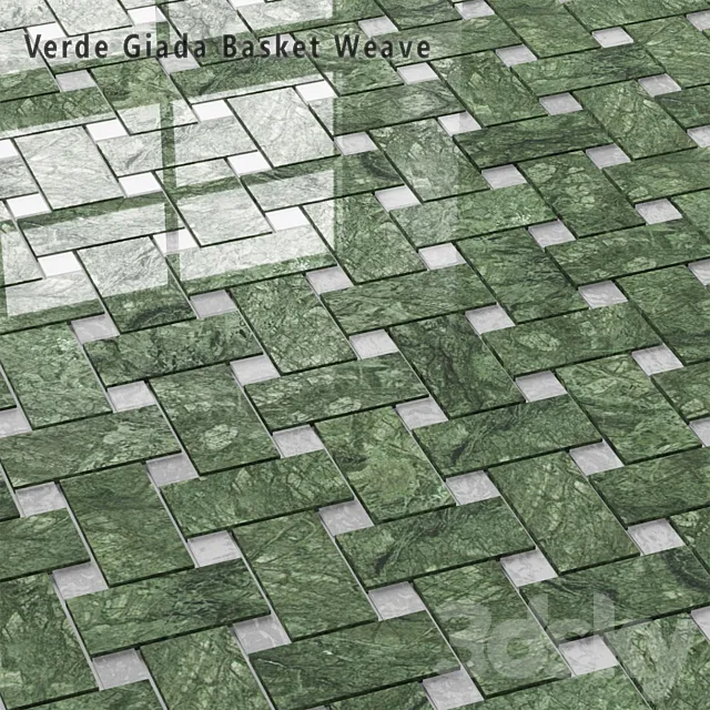 Tiles Sicis SiciStone Verde Giada Basket Weave 3D Model