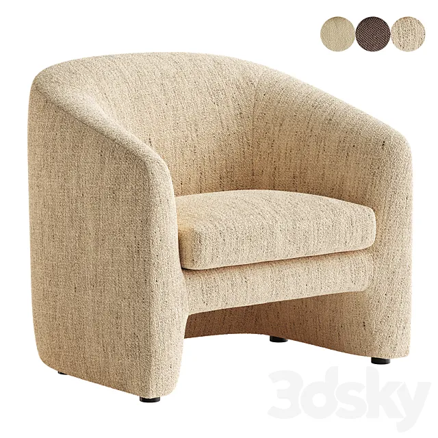 Tilia Cream Curved Fabric Chair Free Download