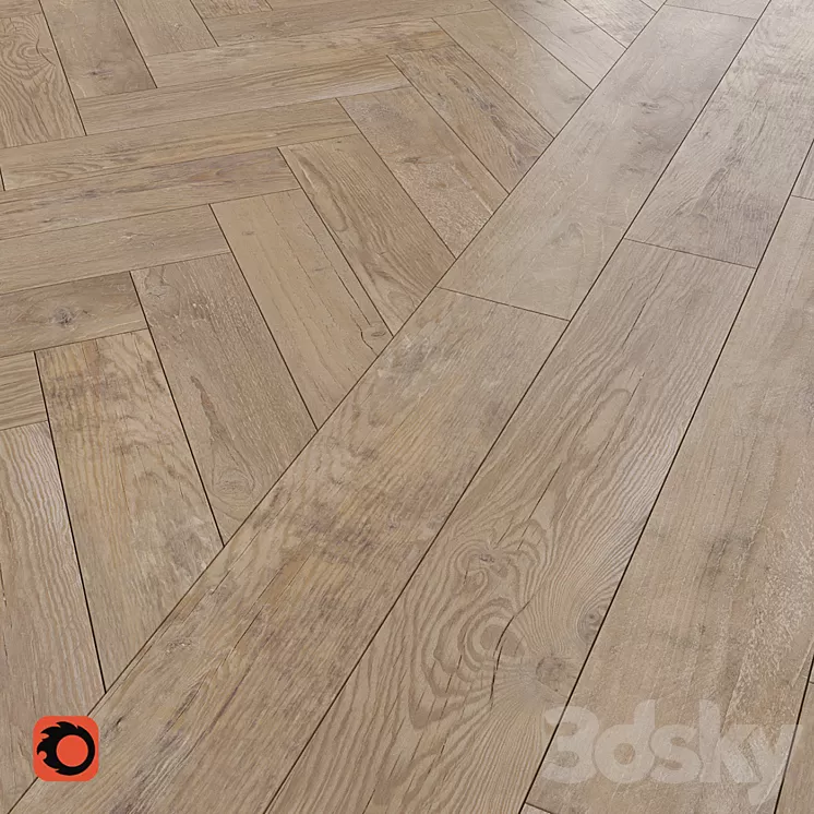 Timber Floor Tile 3D Model