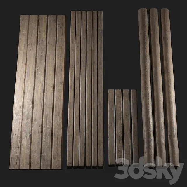 timber. logs. 3DModel