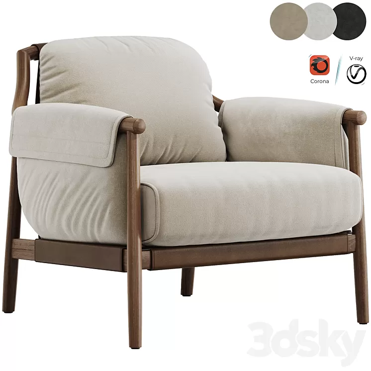 Times Lounge By Poltrona Frau 3D Model Free