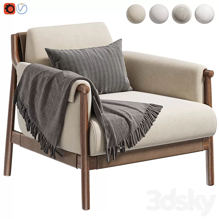 Times Lounge By Poltrona Frau 3D Model Free