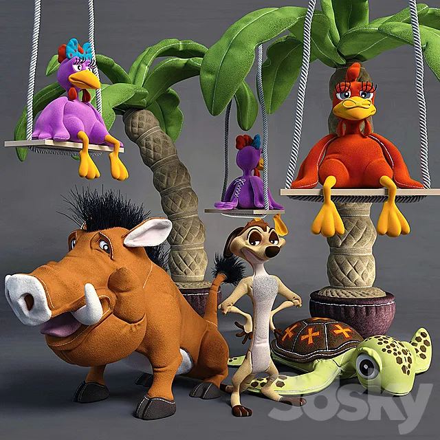 Timon and Pumbaa 3DModel