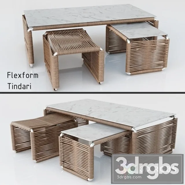 Tindari Products Flexform Stol Stoly 3D Model Free