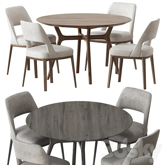 Tips table and chair Motu Artfabric 3D Model