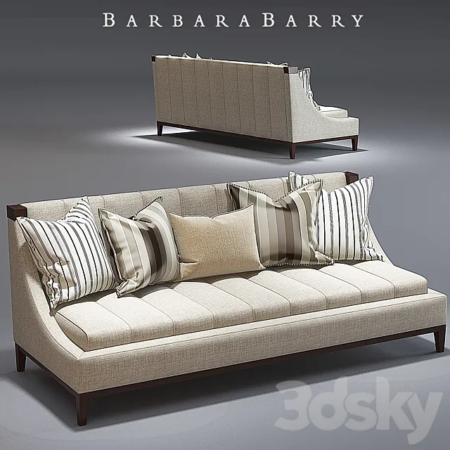 Tipton Tufted Sofa_Barbara Barry_Henredon Schoener 3DModel