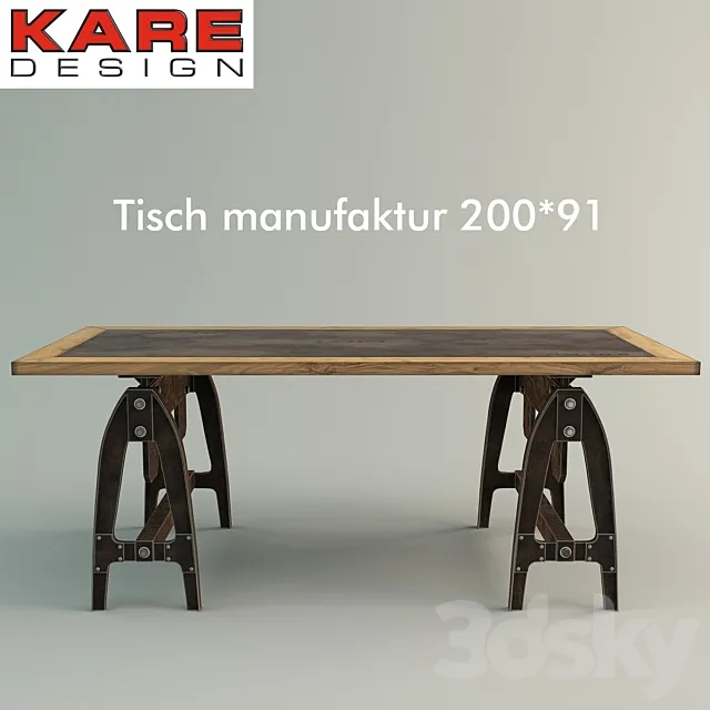 TISCH MANUFAKTUR 200X91 by Kare design 3D Model