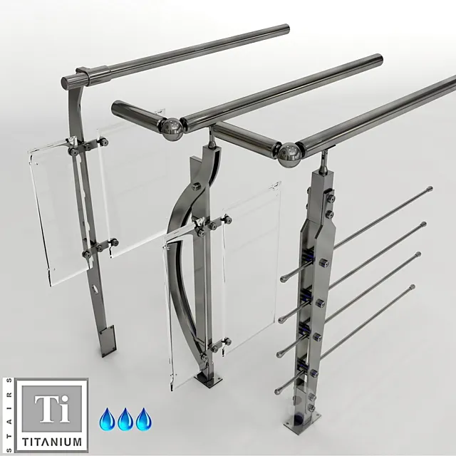 Titanium_primenenie balusters on the street 3DModel