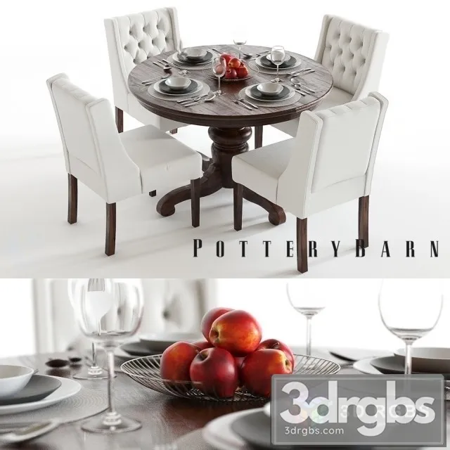 Tivoli Sorrel Table and Chair 3D Model Free