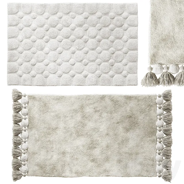 Tkano Essential Bath Mat Set 3D Model
