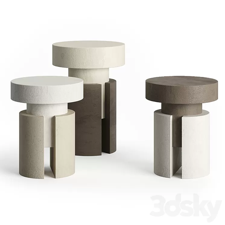 Tobias Stools By Philippe Hurel 3D Model
