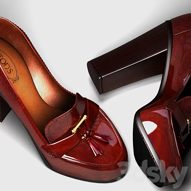Tod's shoes-slip-on shoe 3DModel