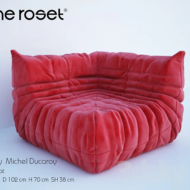 Togo Corner Seat Michael Ducaroy. Ligne Roset. 3D Model