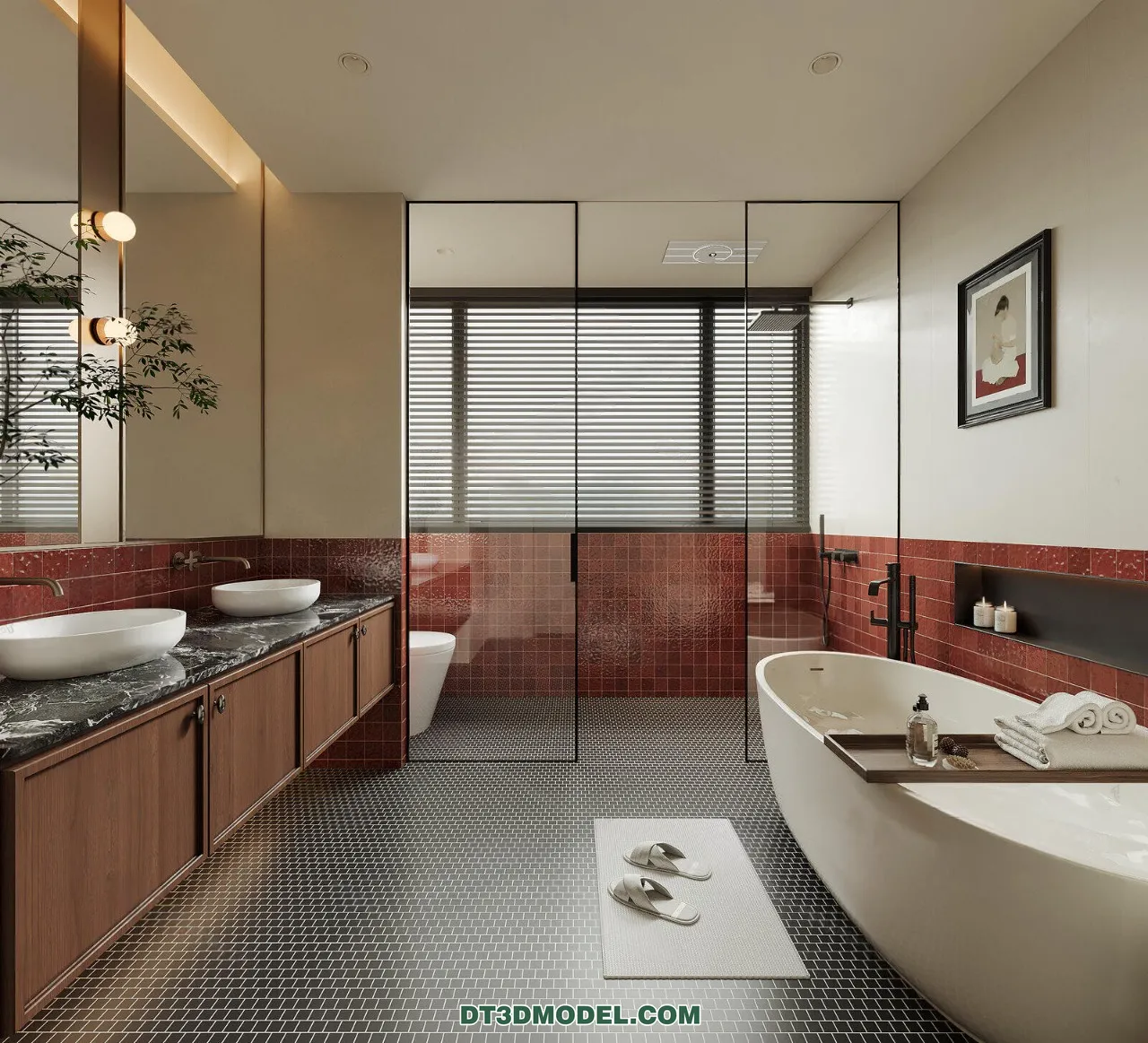 TOILET - 3D Model For Interior Design - 11411