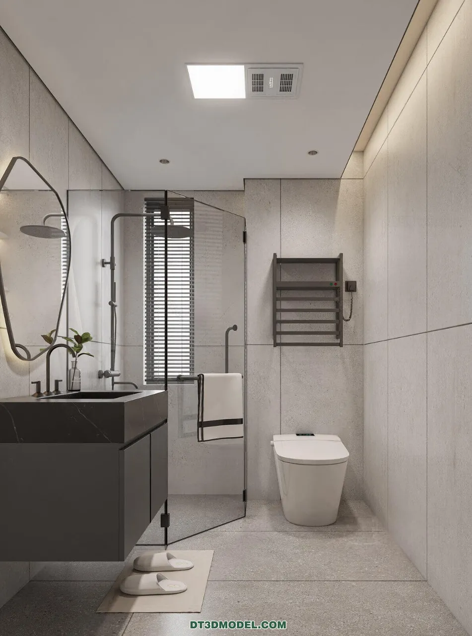 TOILET - 3D Model For Interior Design - 11416