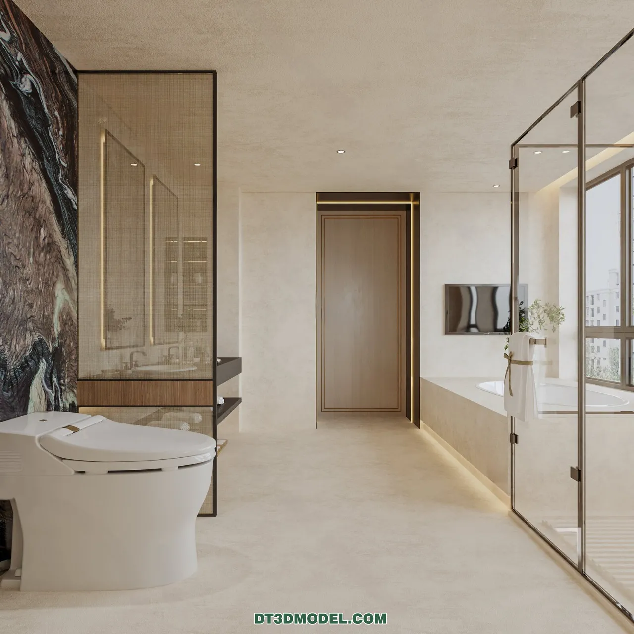 TOILET - 3D Model For Interior Design - 11418