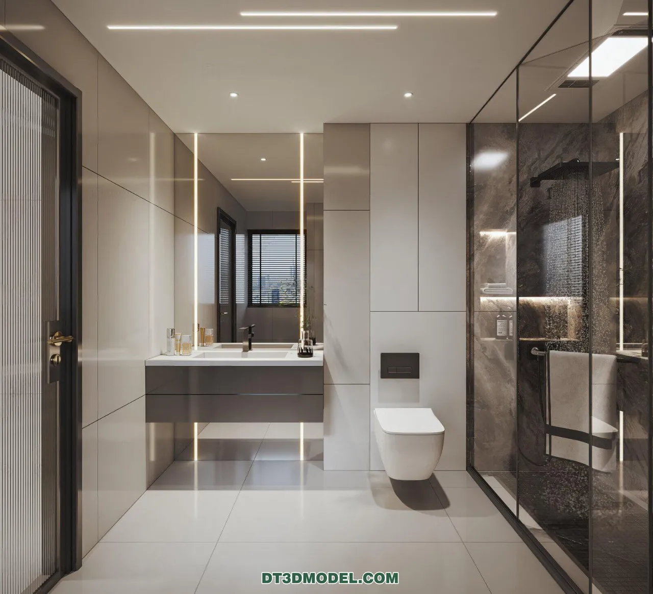 TOILET - 3D Model For Interior Design - 11419