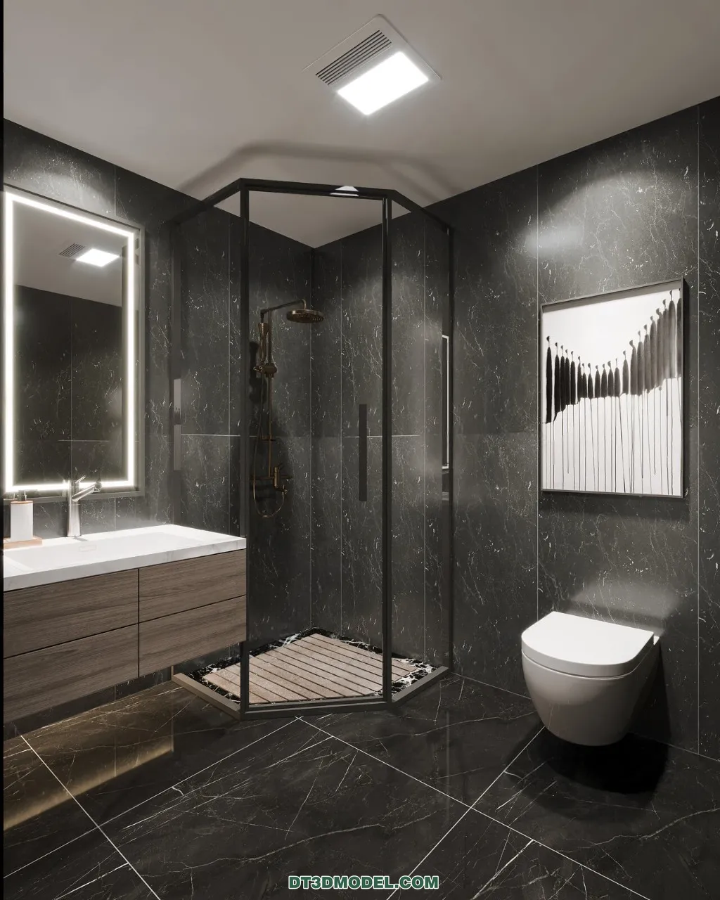 TOILET - 3D Model For Interior Design - 11421