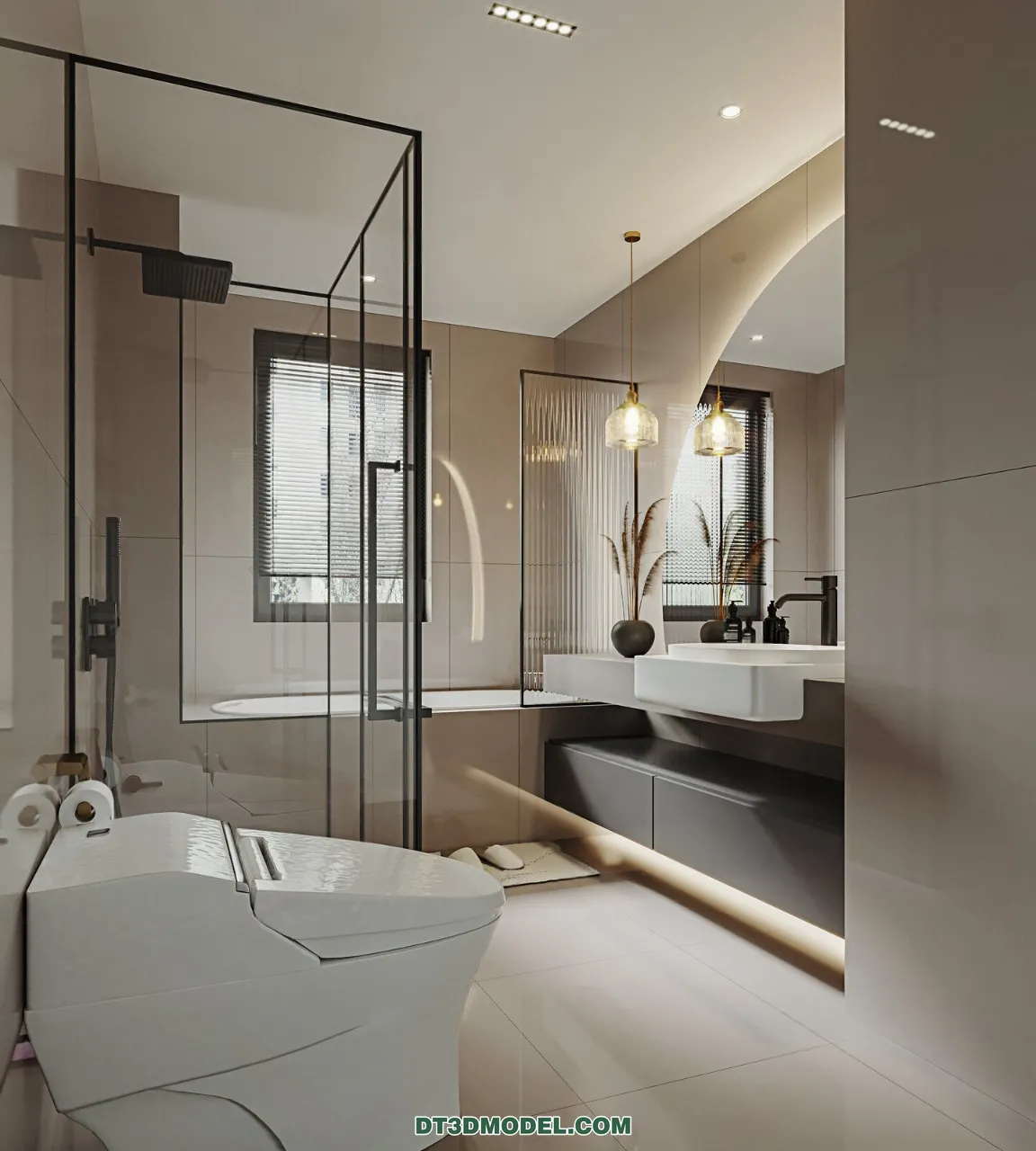 TOILET - 3D Model For Interior Design - 11425