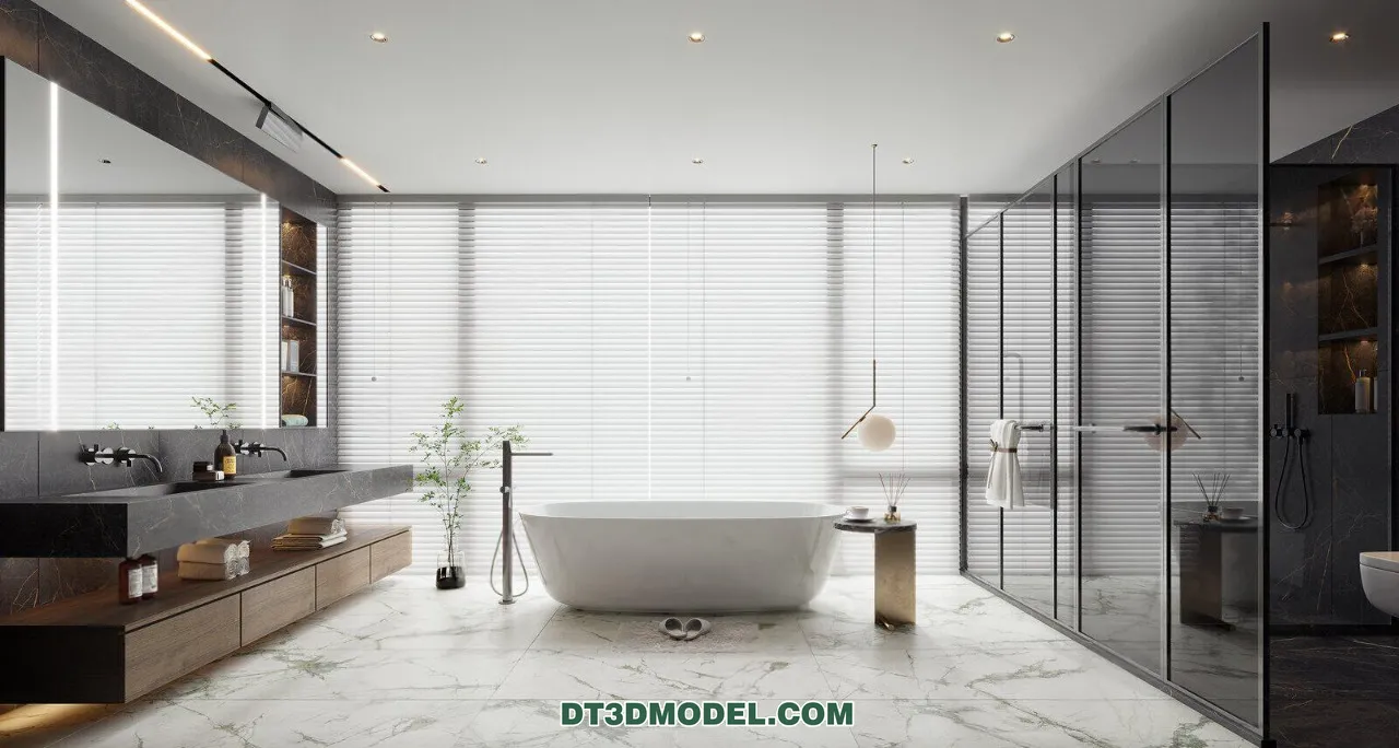 TOILET - 3D Model For Interior Design - 11427