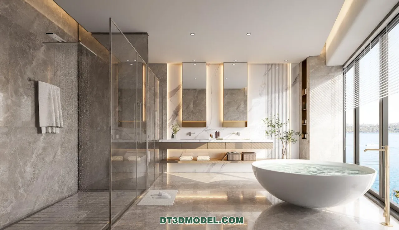 TOILET - 3D Model For Interior Design - 11435