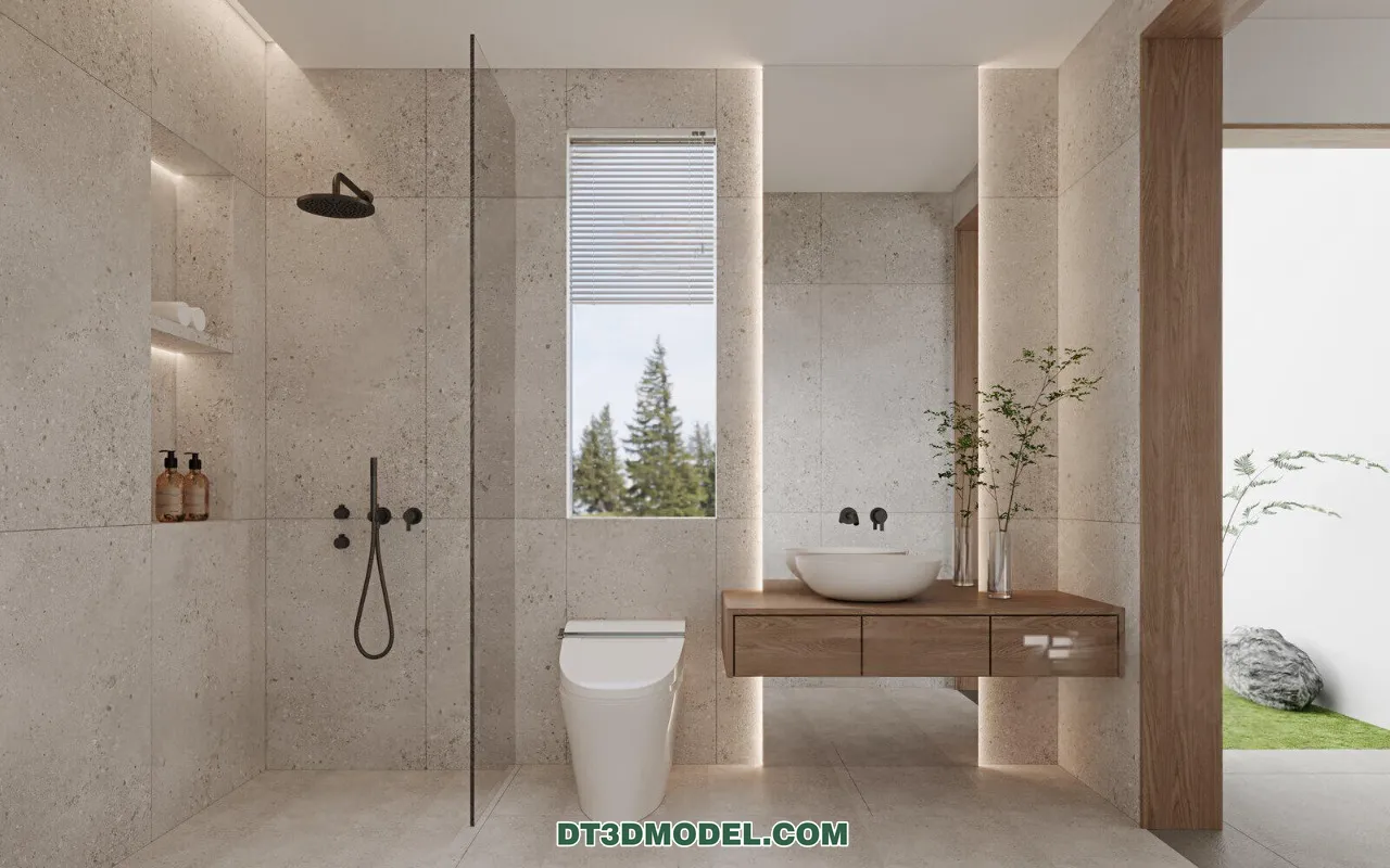 TOILET - 3D Model For Interior Design - 11439