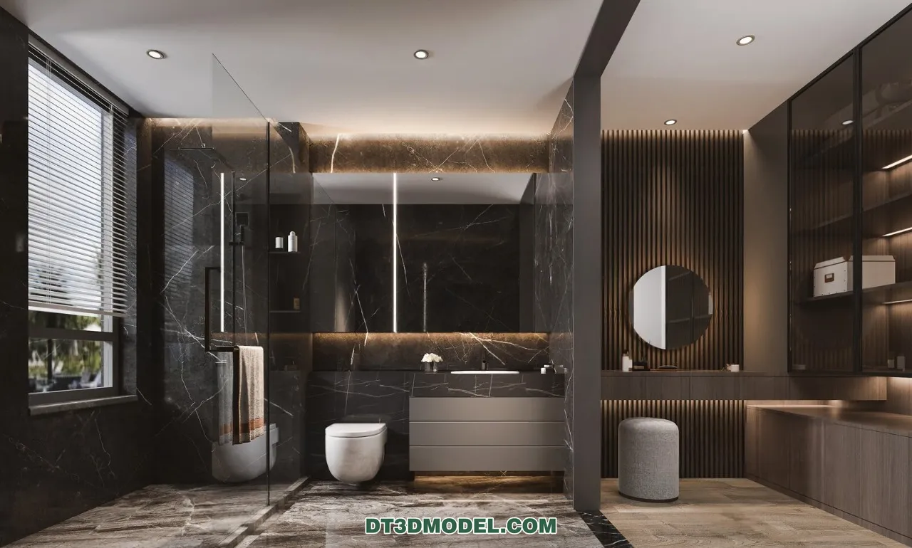 TOILET - 3D Model For Interior Design - 11444