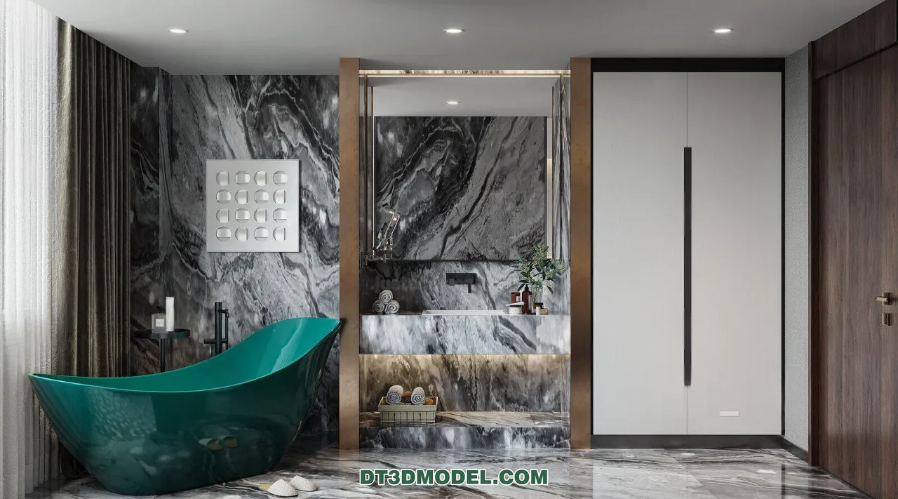 TOILET - 3D Model For Interior Design - 11448