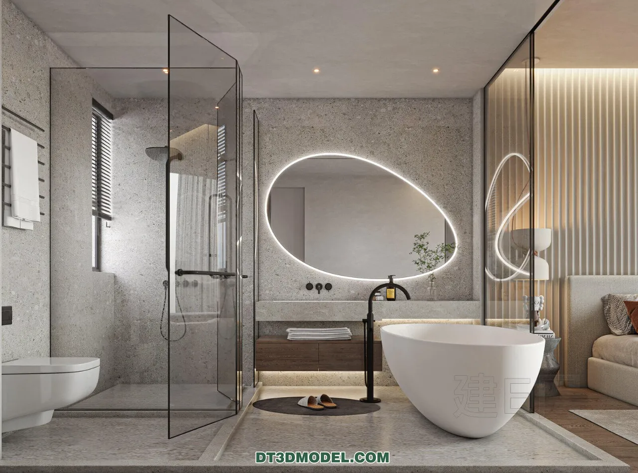 TOILET - 3D Model For Interior Design - 11449