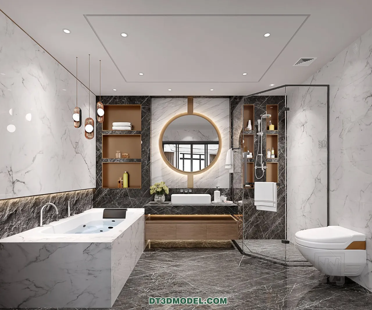 TOILET - 3D Model For Interior Design - 11458