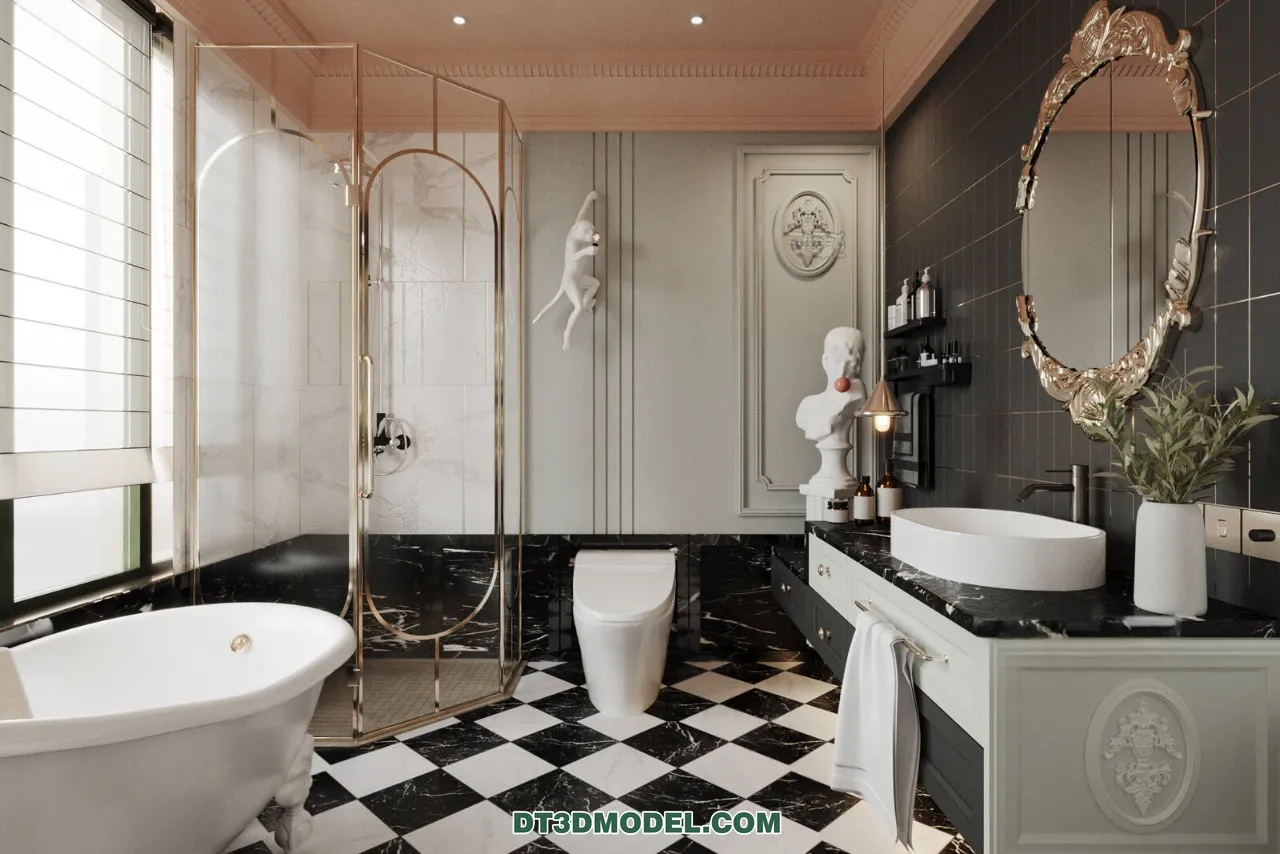 TOILET - 3D Model For Interior Design - 11463