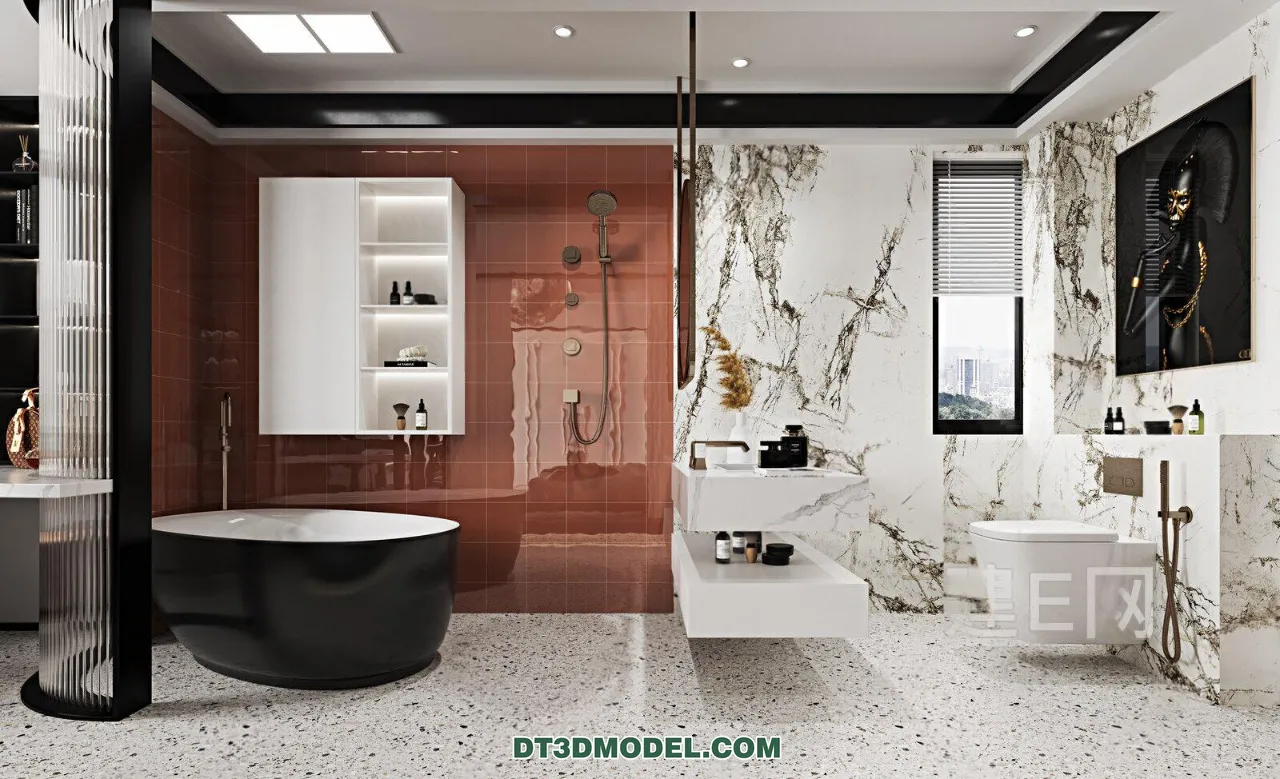 TOILET - 3D Model For Interior Design - 11464