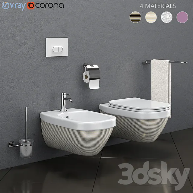 Toilet and bidet HATRIA | ABITO 3DModel