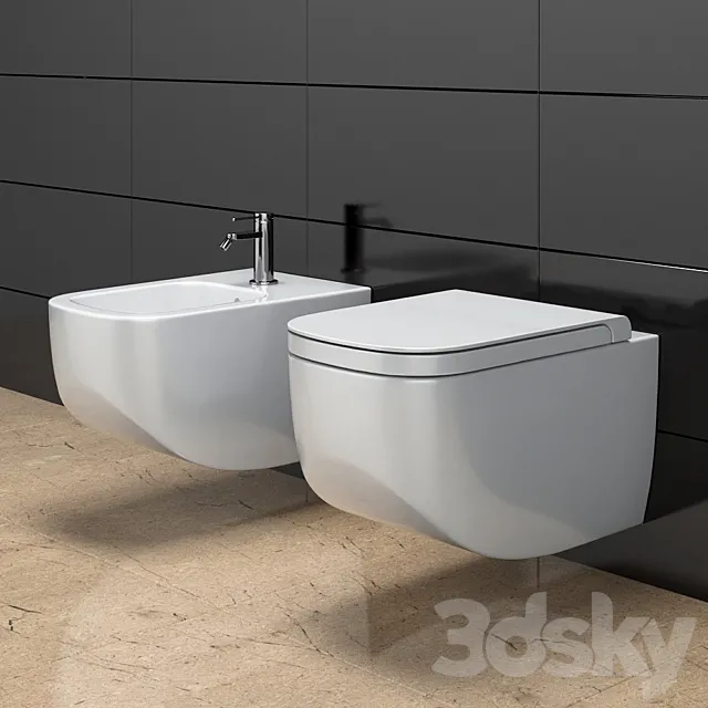 Toilet and bidet HATRIA Next 3D Model