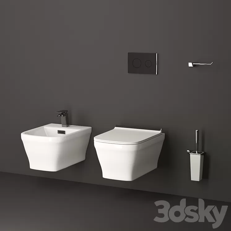 Toilet and bidet Noken Forma 3D Model