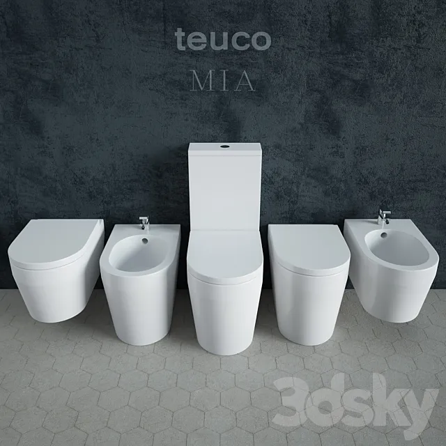 Toilet and bidet Teuco Mia 3DModel