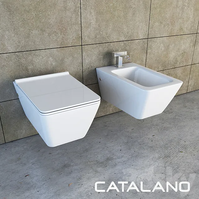 toilet bidet catalano proiezioni 3DModel