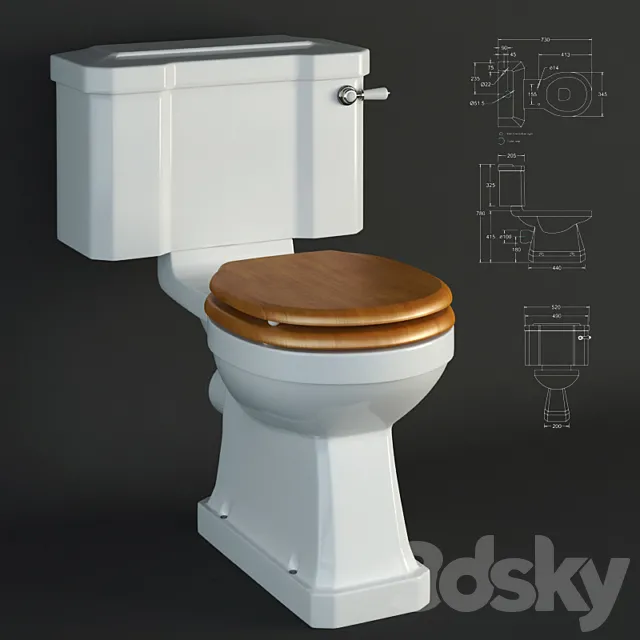 Toilet bowl-piece Burlington 3DModel