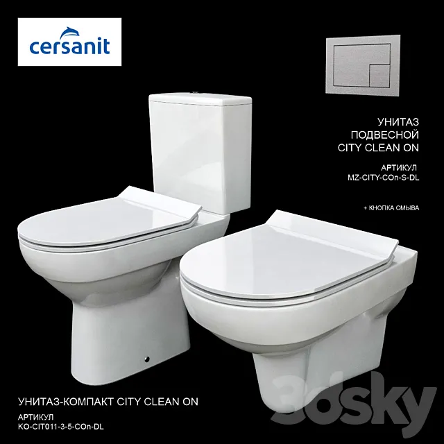 Toilet bowls collection CITY Sersanit 3DModel