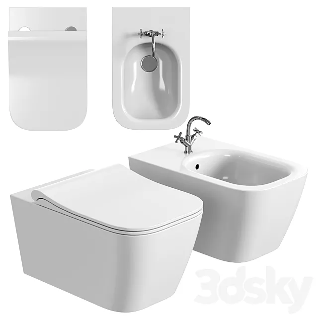 Toilet By GSI ceramica NUBES 3D Model