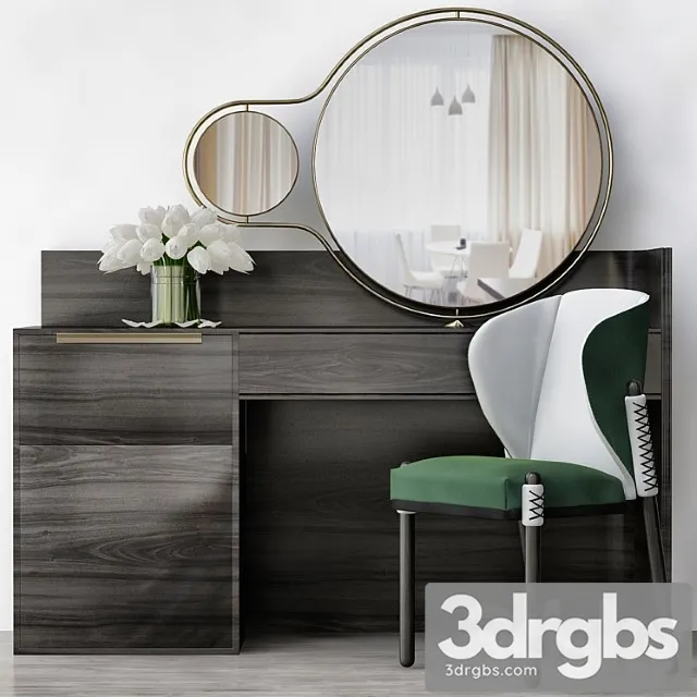 Toilet table furniture - consoles - outfit laurameroni (low poly) 2 3D Model Free