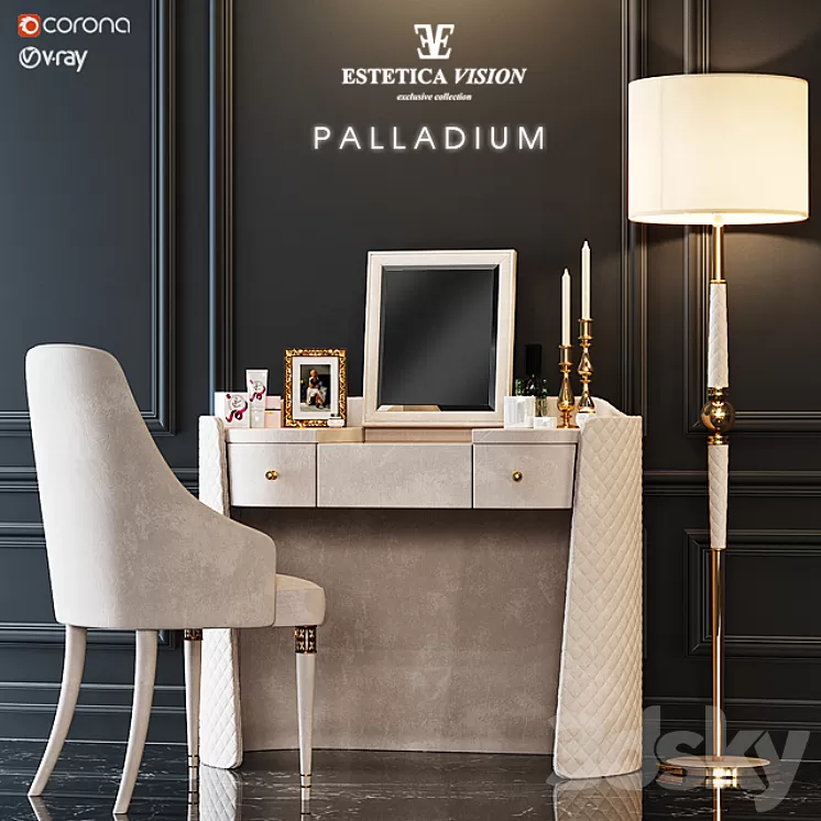 TOILET TABLE PALLADIUM 3D Model