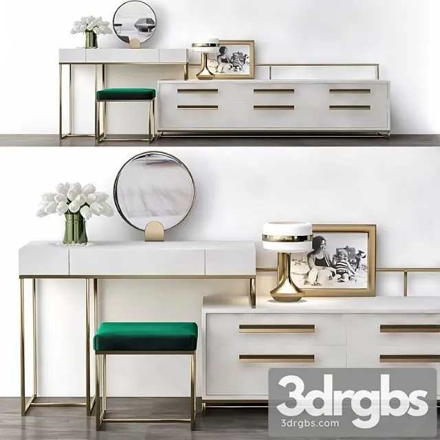 Toilet table - turri (low poly) 2 3D Model Free