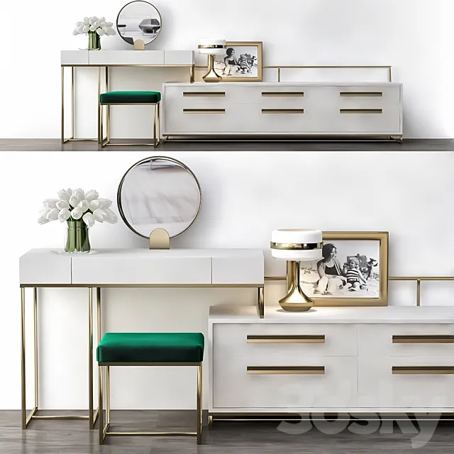 Toilet table - Turri (low poly) 3DModel