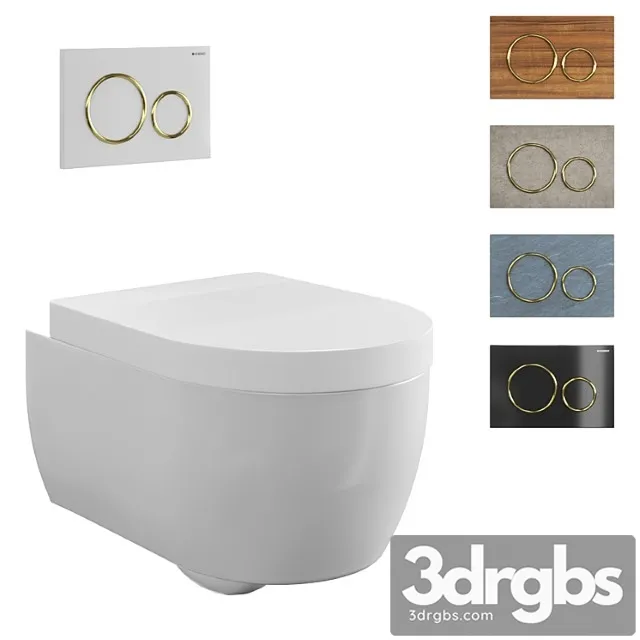 Toilet Wall Mounted Geberit Icon 3D Model Free