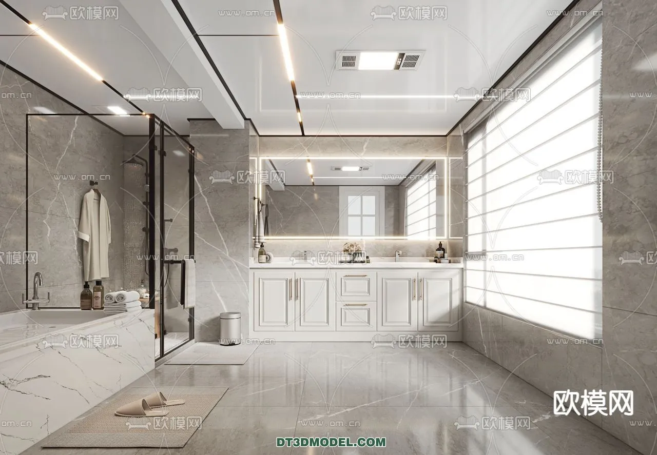 Toilet - WC - France Style - Interior 3D Scene - 013