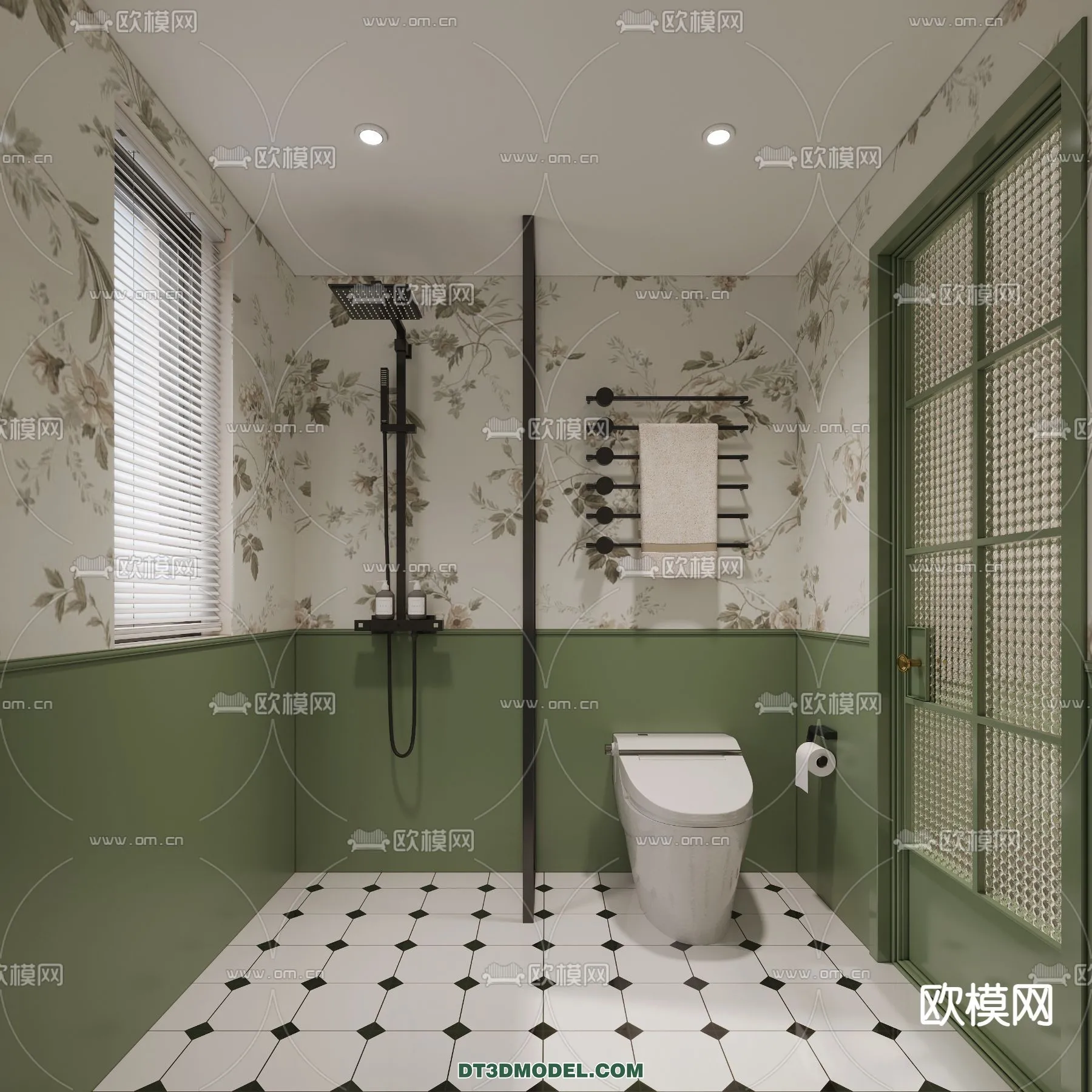 Toilet - WC - France Style - Interior 3D Scene - 020