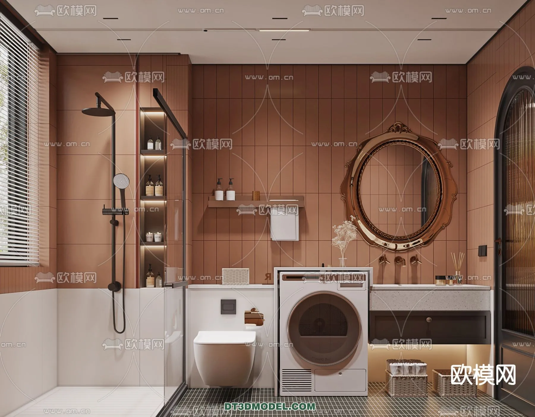 Toilet - WC - France Style - Interior 3D Scene - 026