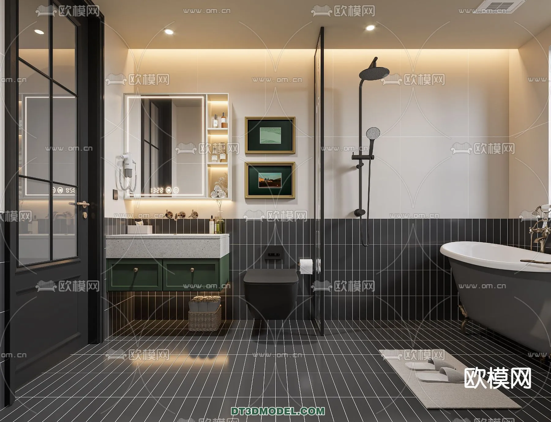 Toilet - WC - France Style - Interior 3D Scene - 048