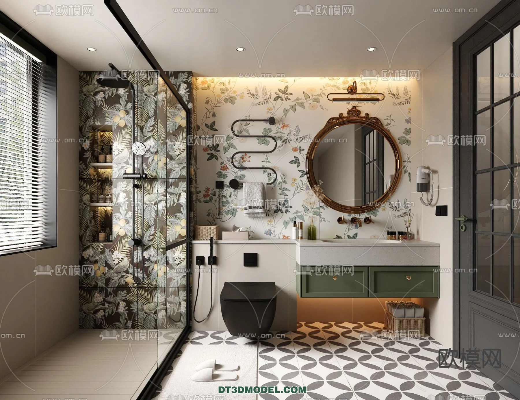 Toilet - WC - France Style - Interior 3D Scene - 050